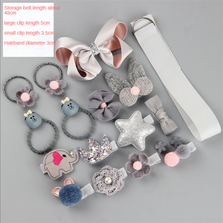 Hair Clip Set Cute Hair Accessories Girl Cartoon Headwear Bow Flower Animal Hairpin Hair Ring Kids Accessories