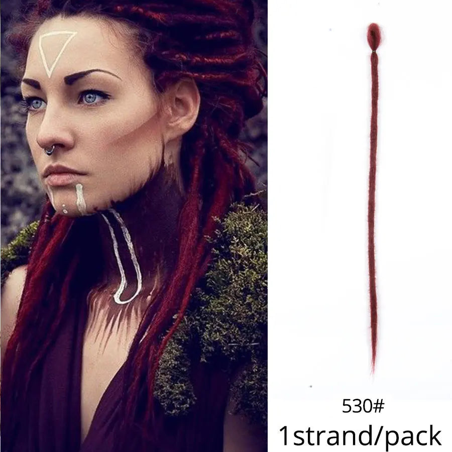 5 Strands Reggae Synthetic 20 36inch Handmade Dreadlocks Hair Extensions Faux Locks Crochet Hair Braid Hairpiece for Women/Men