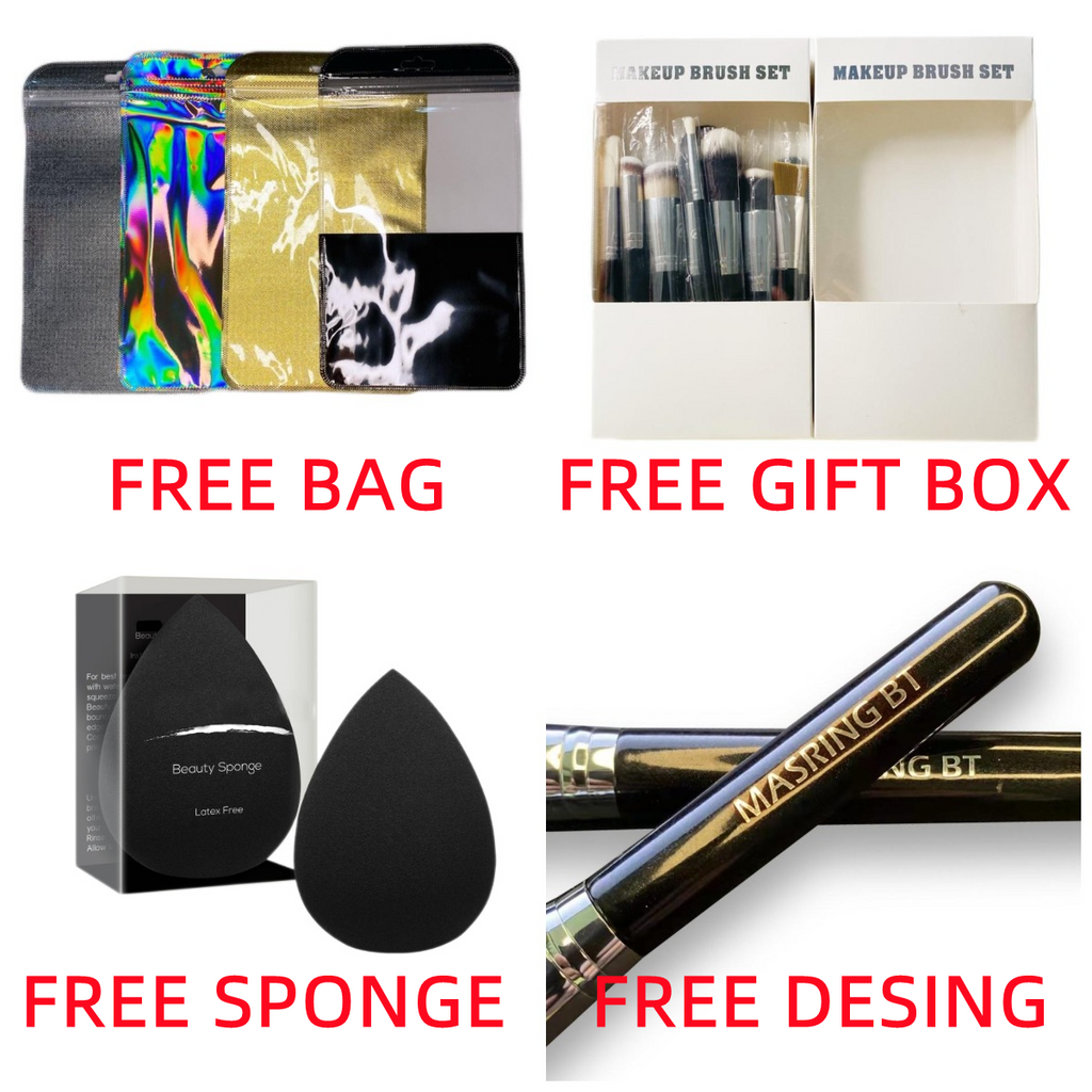 2025 New Product Mini Portable Makeup Brushes 5pcs Travel Makeup Brush Set With Makeup Mirror - My Store