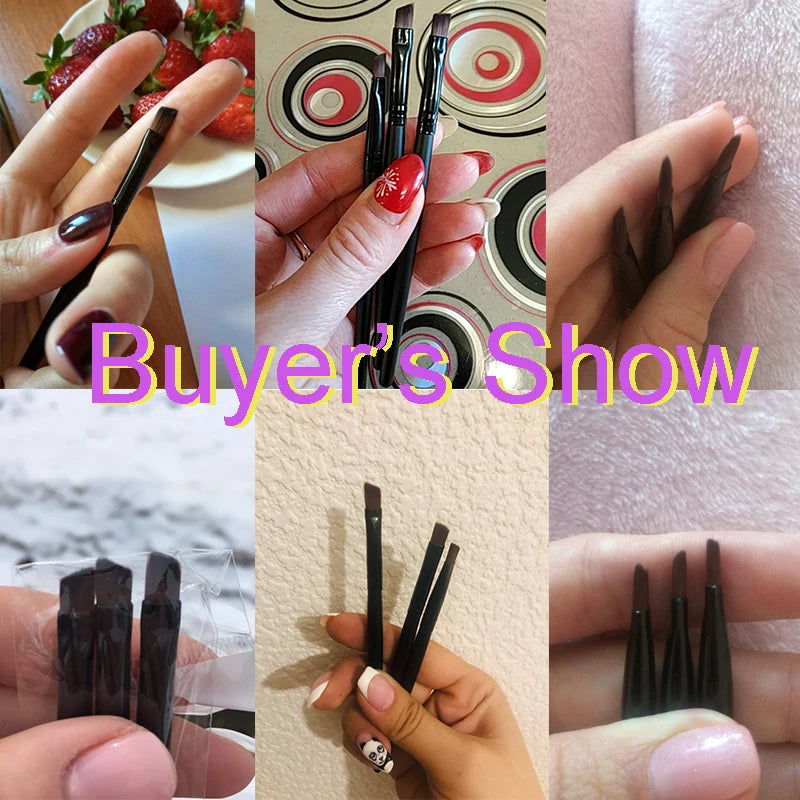 3pcs/Set Eyebrow Brush Eye Brushes Set Eyeshadow Mascara Blending Pencil Brush Makeup Brushes MakeUp Tools H517 - My Store