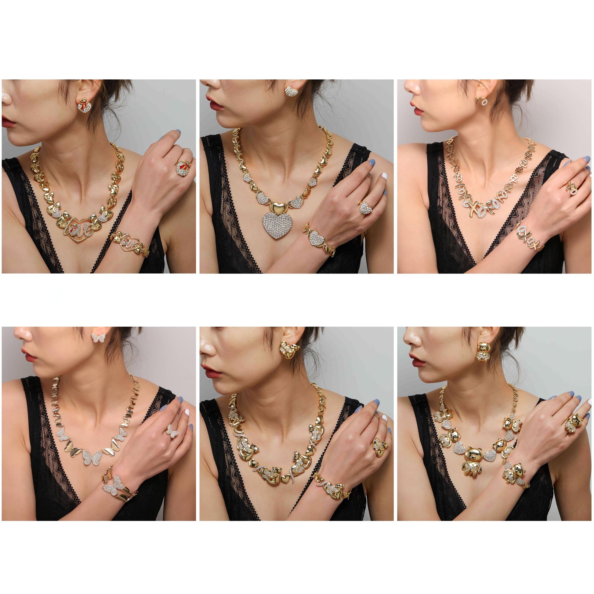 2021 Hip Hop High Quality Gold Jewelry Women Jewelry Set 18k Gold Plating Jewelry Set