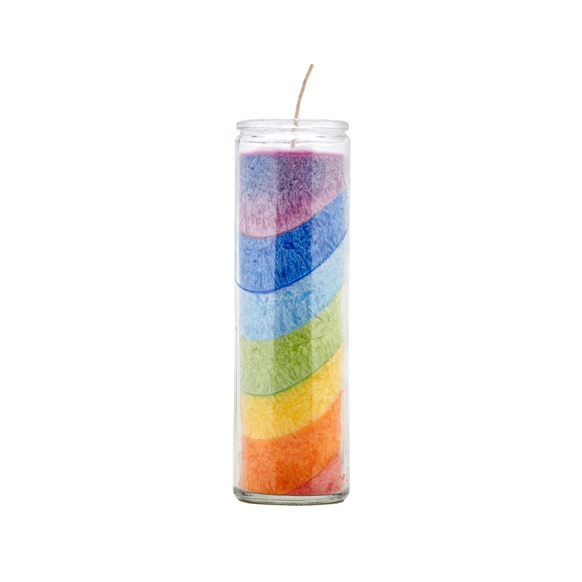 FABHOME Wholesale Scented Cute Candles Luxury Chakra Candle Tapered Pillar Rainbow Candles for Gift
