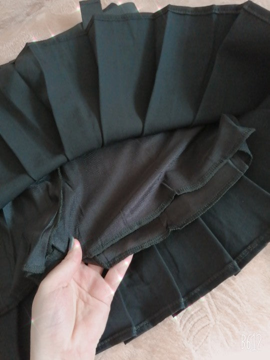 Women Streetwear Tooling Half-Length Pleated Skirt Safari Black Short Skirt Fashion High Waist Harajuku Women Skirts
