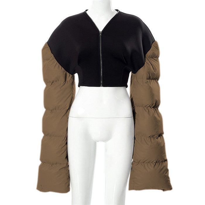L633-Winter Clothes for Women Patchwork Womens Puffer Coats Jackets Bubble Coat