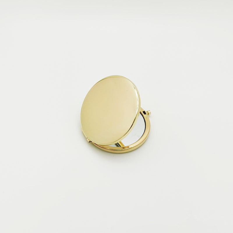 Wholesale 70mm Sublimation Blank Compact Pocket Mirrors Cosmetic Make Up Small Hand Round Mirror