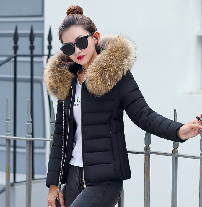 Customized  Women Jacket   Winter Warm Coats Outwear Fur Slim Coat for Women