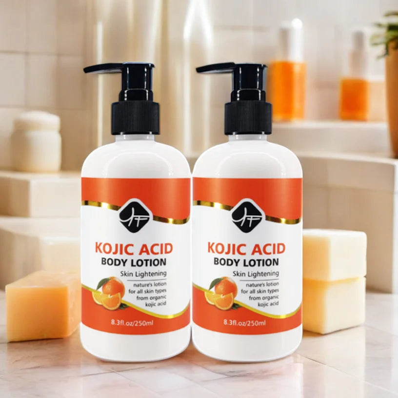 Mc06 Private Label Skin Care SET Rejuvinating FACE CREAM KOJIC Lotion Lightening Body Scrub  KOJIC AICD  Whitening Skin Care Set