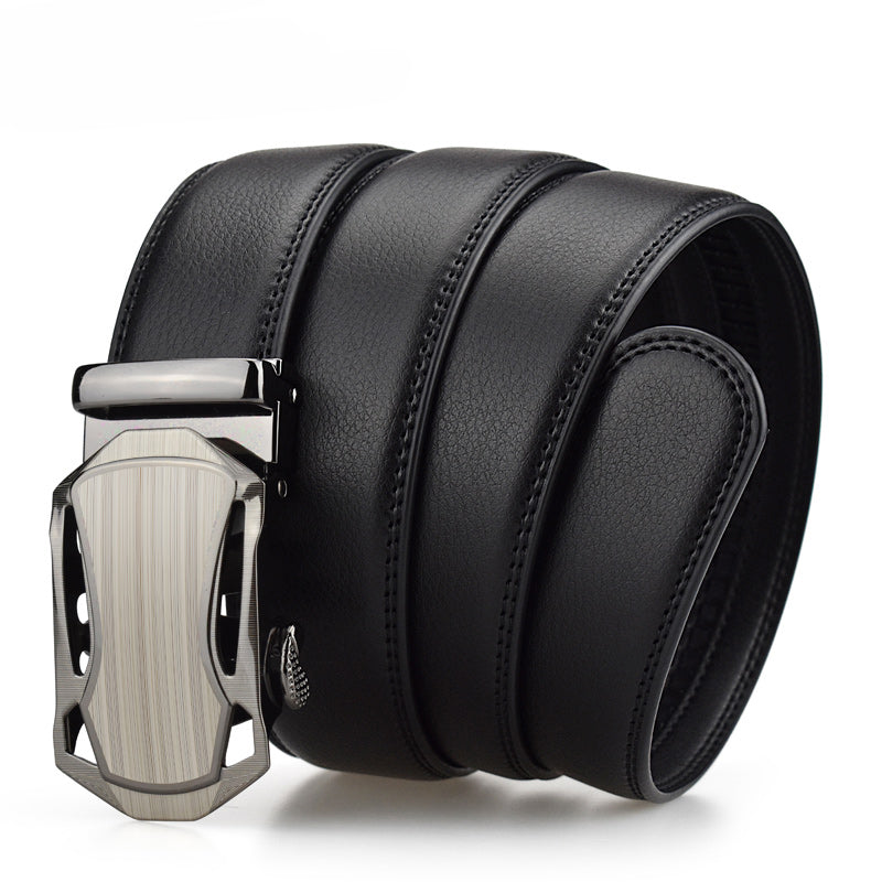 Customize Genuine Leather Automatic Buckle Ratchet Belts Men's Belt