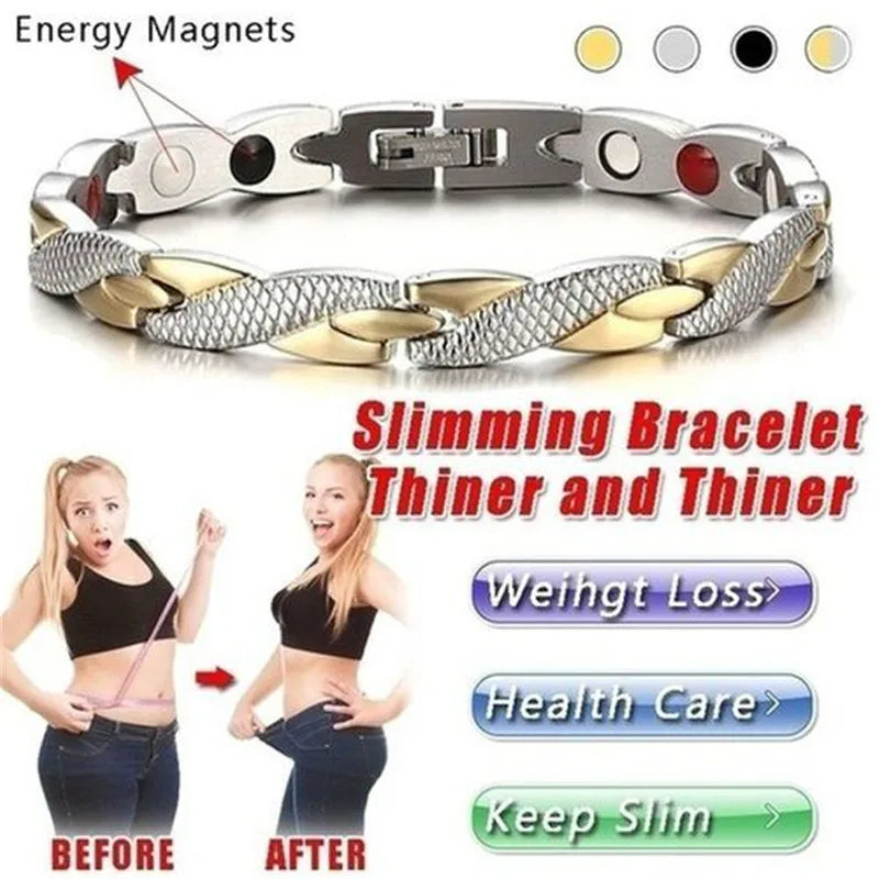 Fashion Jewelry Twisted Therapy Bracelet Health Care Thin Bracelet Weight Loss Jewelry Magnetic Women's Bracelet