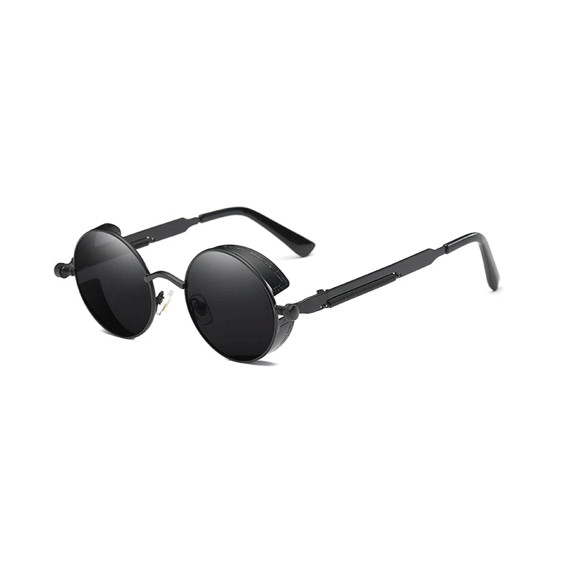 Trendy Steampunk Sunglasses Retro Fashion Men Women Luxury Sunglasses Fashion Round Sunglass