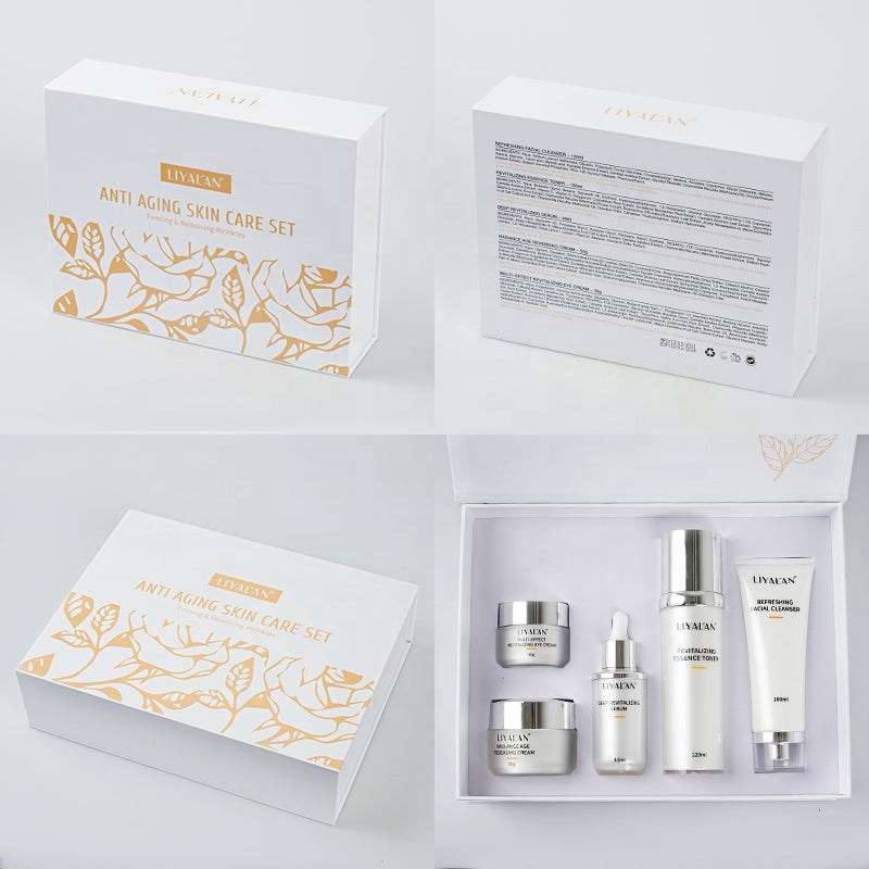 Private Label Skincare Gift Sets Organic Cleansing Moisturizing Brightening Face Gifts Anti Aging Skin Care Set