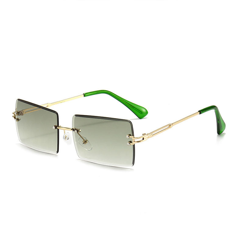 Fashionable Square Sunglasses Vintage Rimless Sunglasses 2022 Women  Custom  2022 Sunglasses
