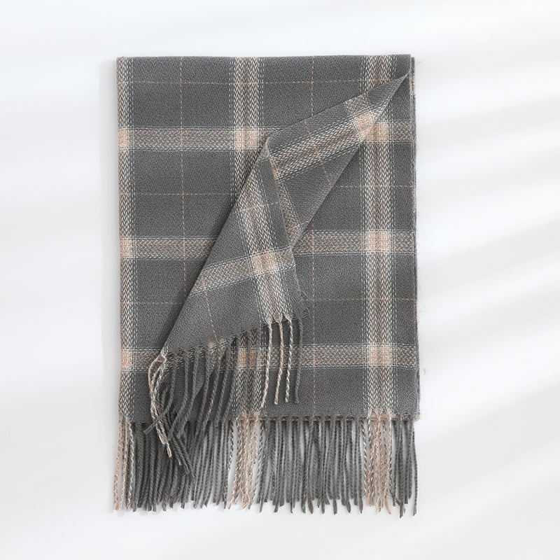 Wholesale Luxury Thick  Shawl Knitted Pashmina Blanket Winter Scarves Ladies Cashmere Scarfs Women