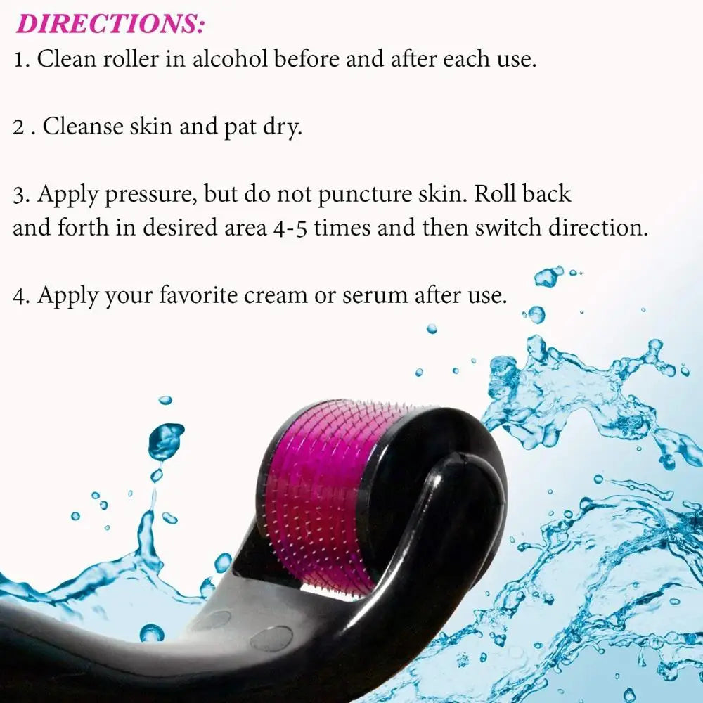 Healthy Care 540 Derma Roller Needle Instrument for Face 0.2mm\0.25mm\0.3mm - Titanium Needles Skin Care Tool