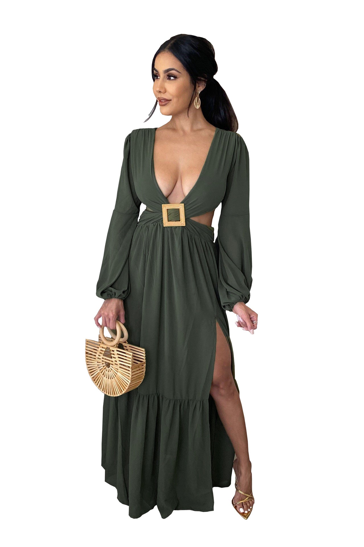 QY5089 Fashion Sexy Elegant Dresses Long Sleeve Dress Party Wear Dresses for Women