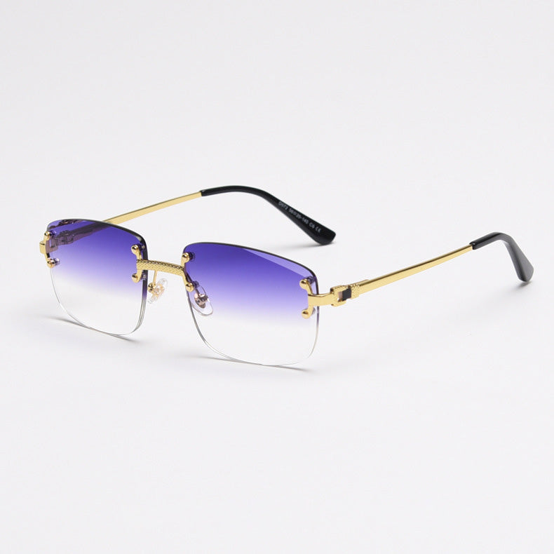 HBK 2022 Fashion Rimless Glasses Frames Luxury Frameless Sun Glasses Sunglass Woman 2021 Rimless Sunglasses Mens