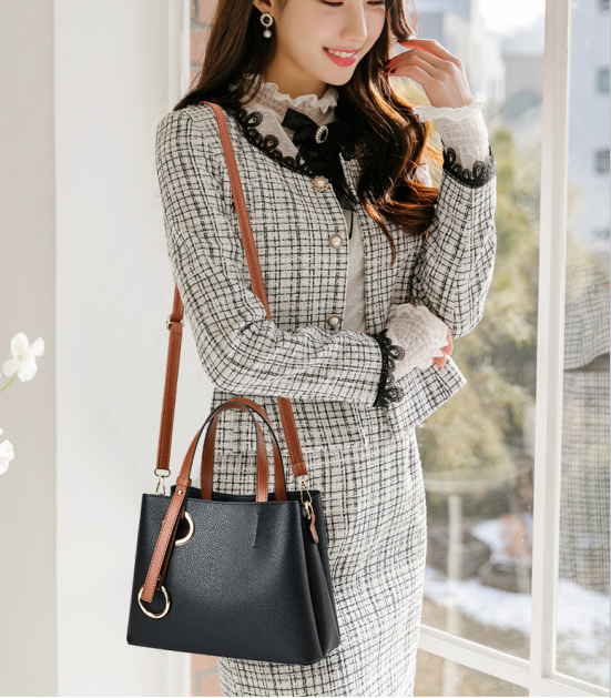 Customised Logo Bags Women Handbags Ladies Women Handbag Sets Leather PU Women's Shoulder Bags Handbags