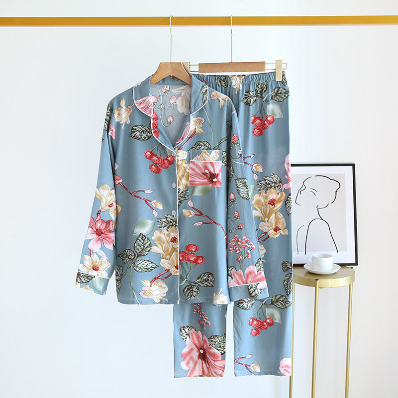 Ladies Pajamas Artificial Cotton Japanese Home Service Luxury Pajama Sets Designer Pajamas Two Piece