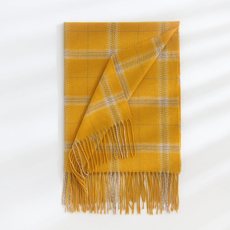 Wholesale Luxury Thick  Shawl Knitted Pashmina Blanket Winter Scarves Ladies Cashmere Scarfs Women