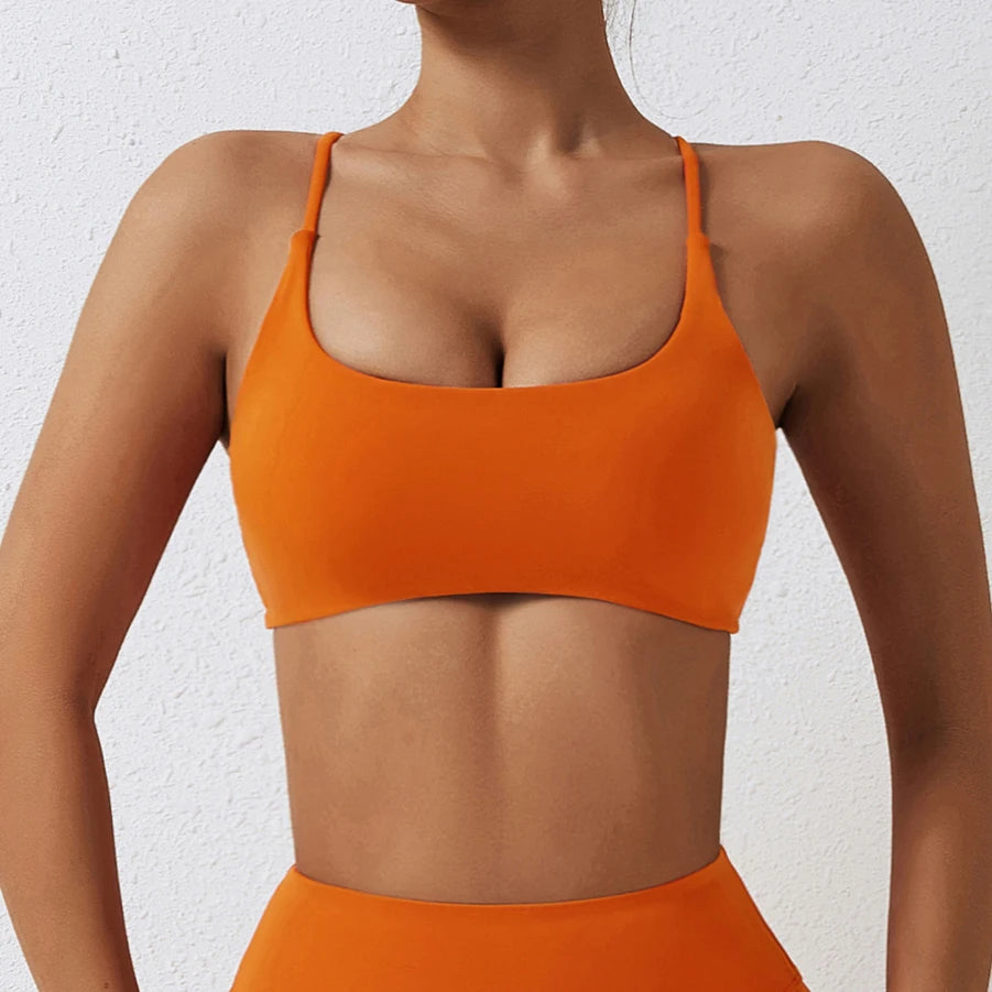 Hot Sex Girl Women Gym Activewear Sports Bra Gym Yoga Sports Bra Mint Crossed Back Tops
