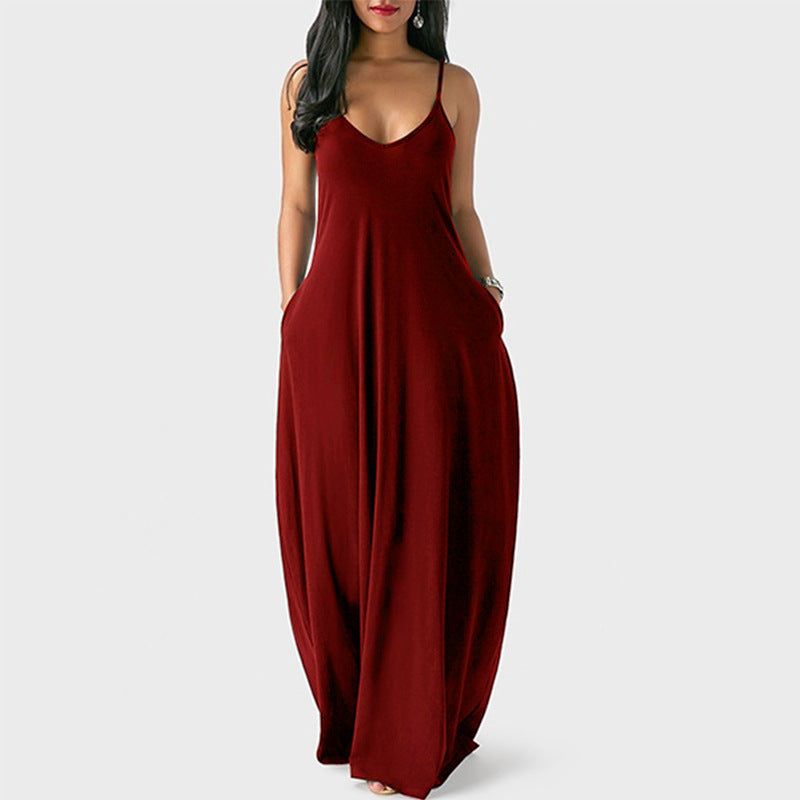 Summer Fashion Maxi Dress Women Suspender Women Dresses Summer Ladies Dresses Women Beach