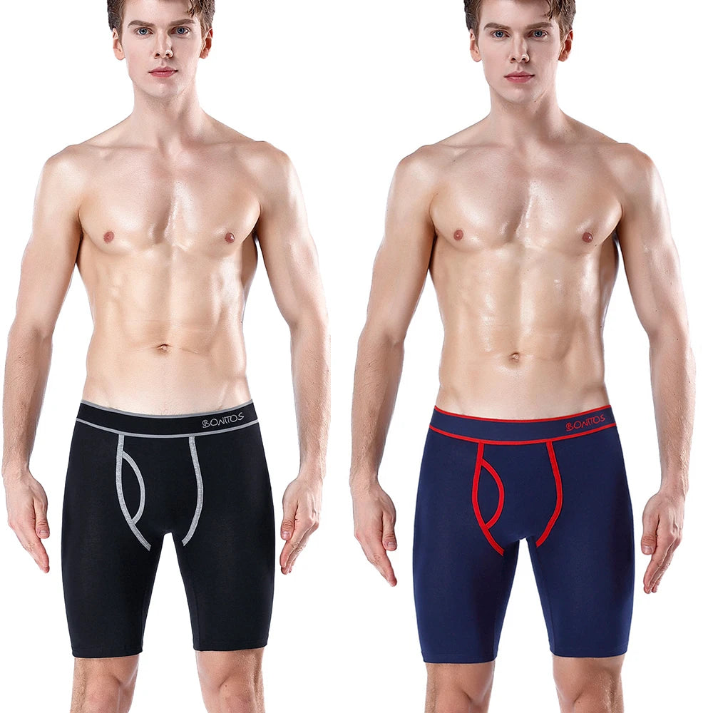 5pcs With Hole Underwear Male Boxershorts Long Boxers for Man Undrewear Cotton Men's Panties Mens Underpants Family Boxer Shorts