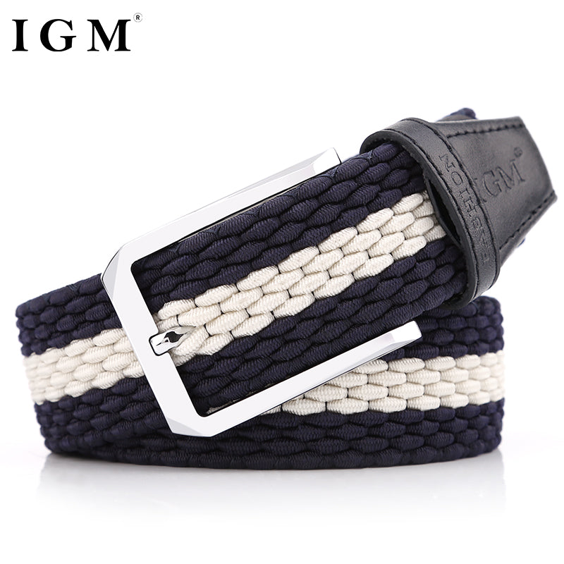 35mm Stretch Belt Braided Elastic Woven Belt Mens Belts for Jeans