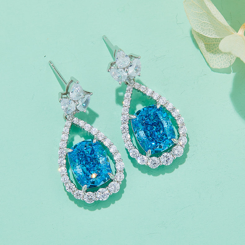 SGARIT 2022 Large Fashion Jewellery Silver 925 Gold Plated 12.7Ct Earrings Jewelry for Women