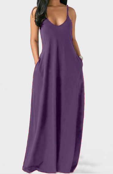 Summer Fashion Maxi Dress Women Suspender Women Dresses Summer Ladies Dresses Women Beach