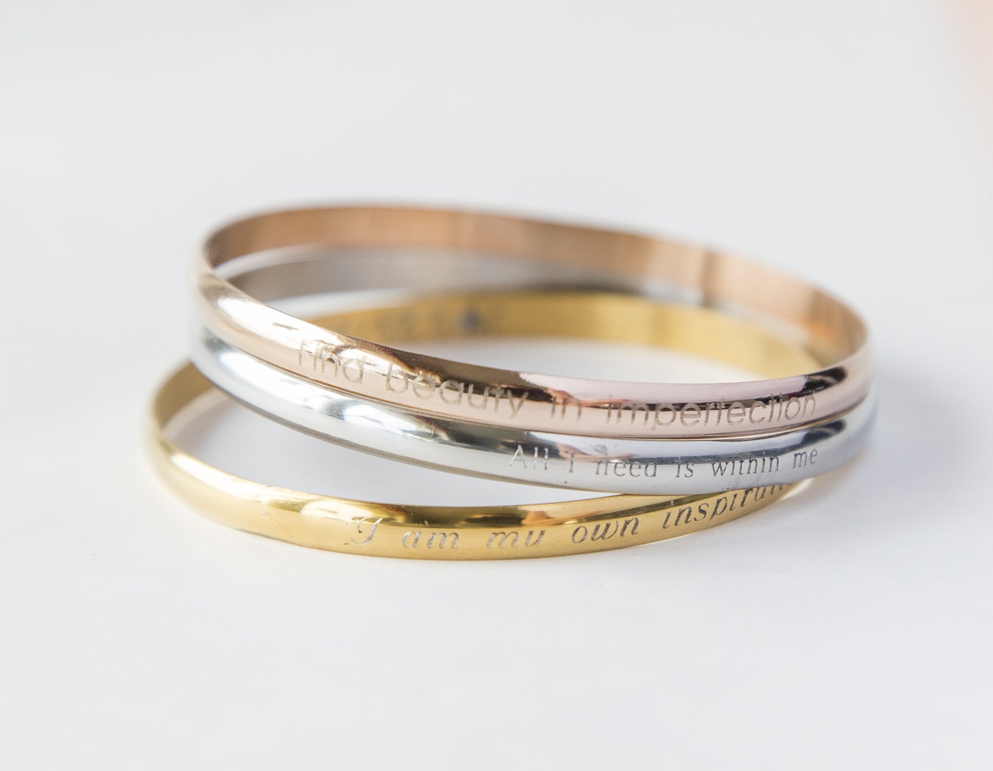 Engraved bracelet, personalized inspirational quote engraved gift, mom - My Store