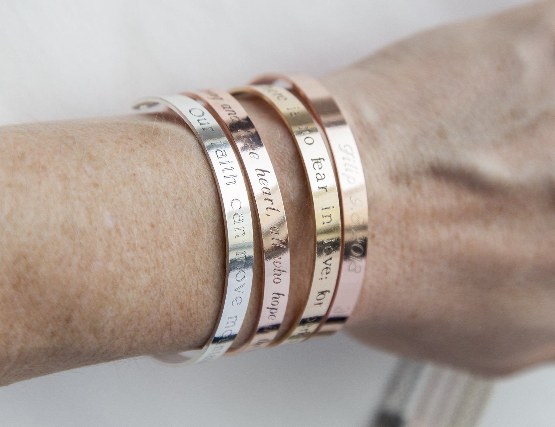 I Am Enough Bracelet, Engraved Secret Message Bracelet, I am Enough - My Store