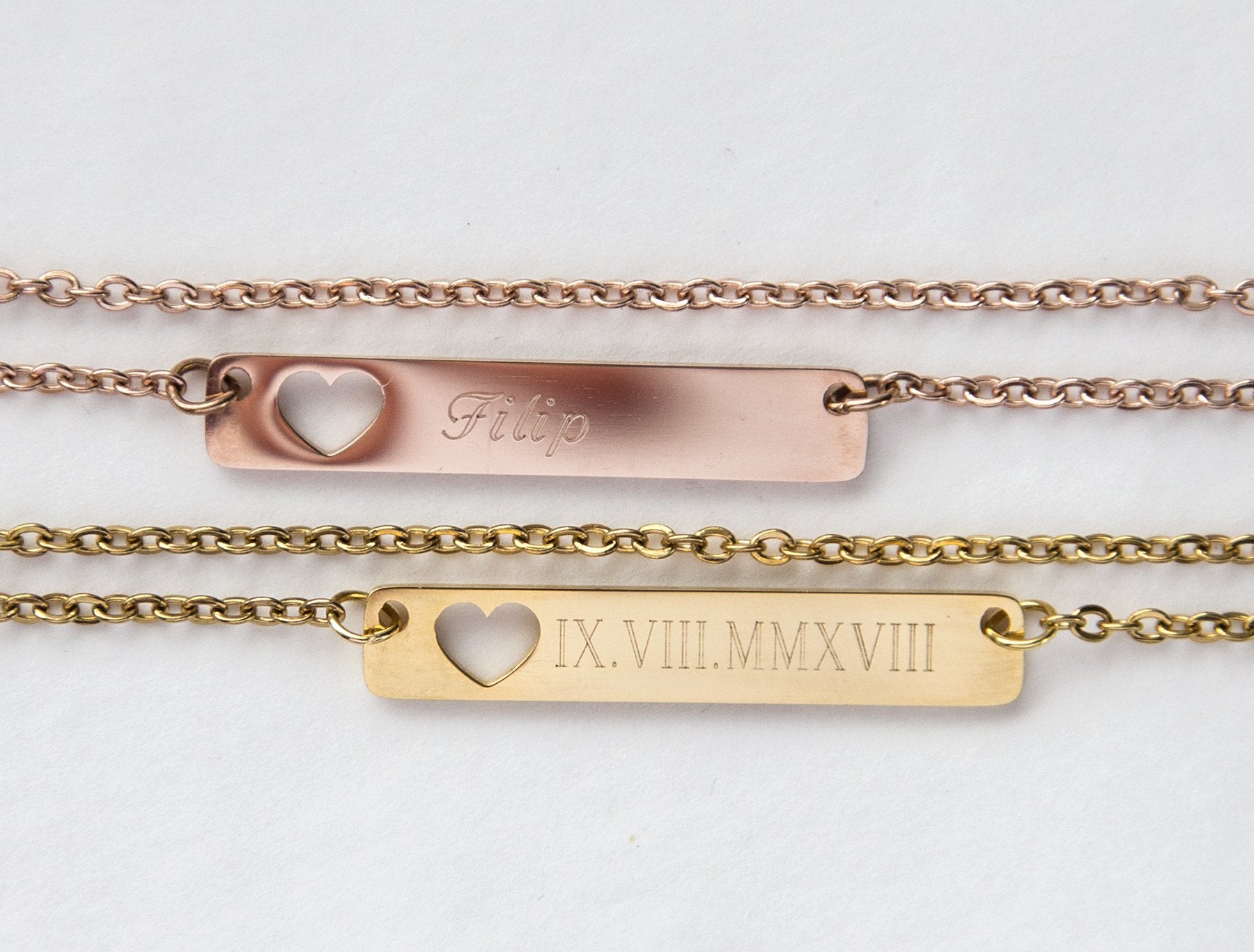 Personalized Name Bar Necklace Gift, Mom to Be Baby Name Love Heart - My Store