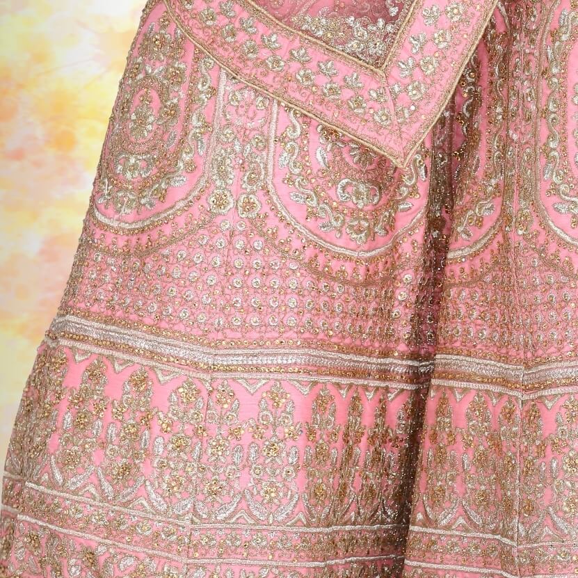 Pink Bridal Lehenga for Wedding - My Store