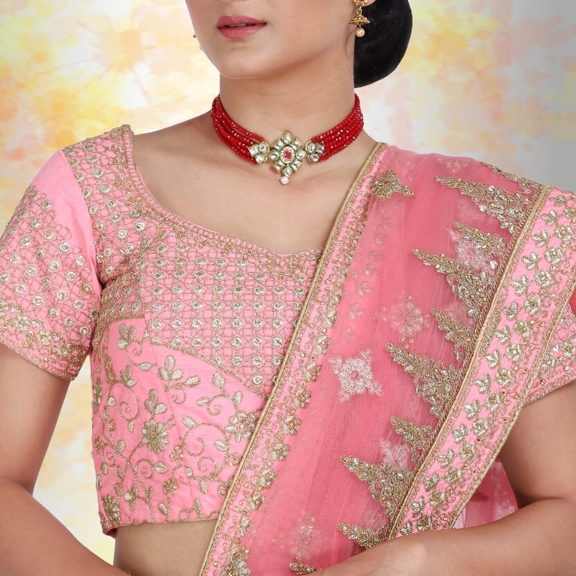 Pink Bridal Lehenga for Wedding - My Store