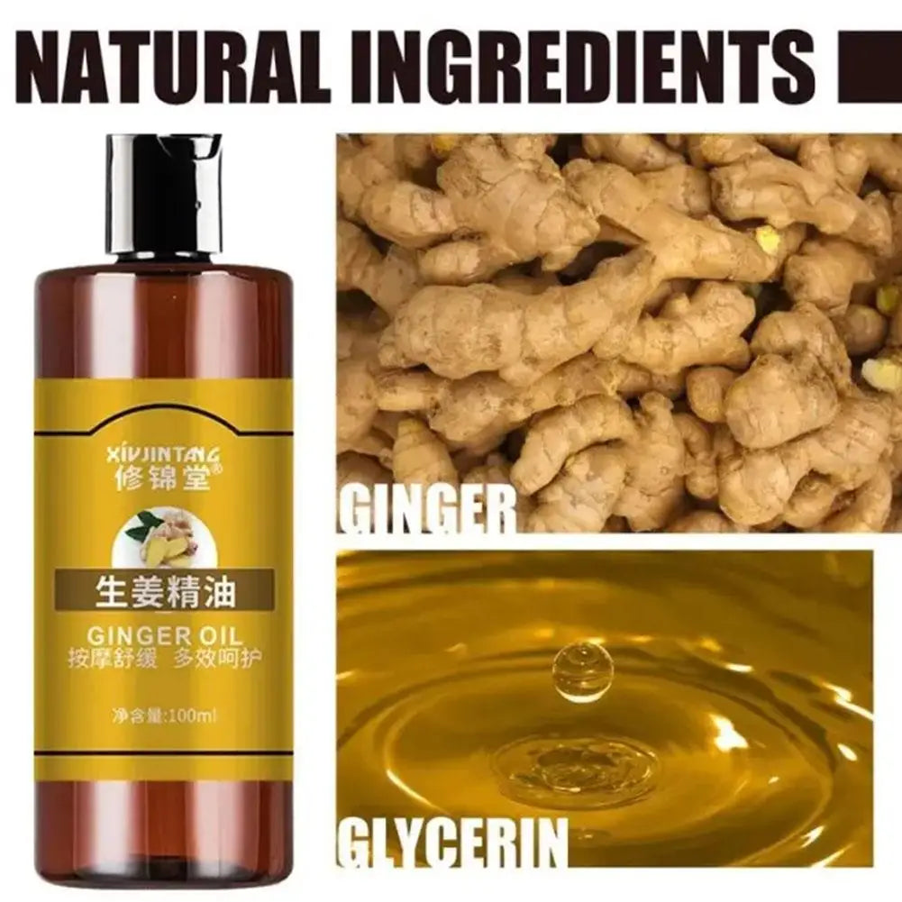 Ginger Essential Oil Massage Moisturizing Hydrating Pure Plant Oil Body Relax Therapy SPA for Body Skin Care Ginger Oil