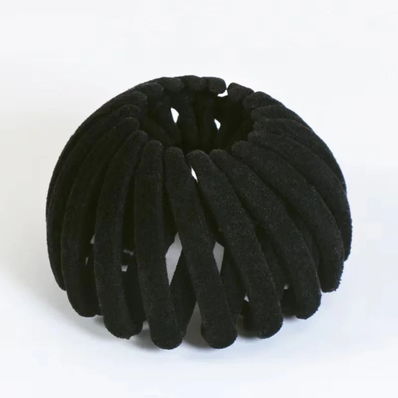 Magic Hair Clip Bird Nest Shaped Hair Holder Velvet Hair Ring Ball Head Hair Device High Ponytail  Artifact Hair Accessories