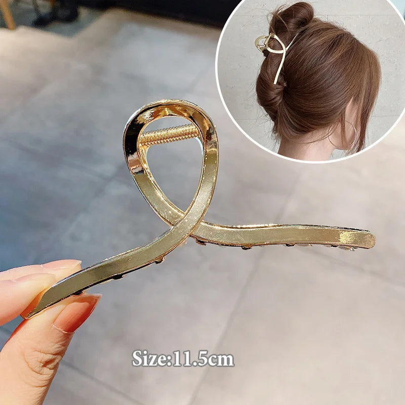 Women Geometric Hair Claw Girls Clamps Fashion Metal Hair Crab Cross Hair Clips Headband Hairpin Fashion Hair Accessories
