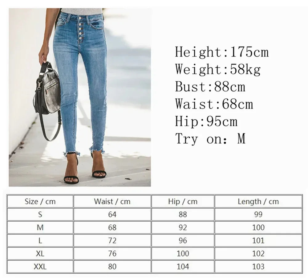 Jeans for Women High Waist 2025 Women's Jeans Stretch Ripped Classic Denim Pants for Women Jean Femme Vaqueros Mujer Blue Black