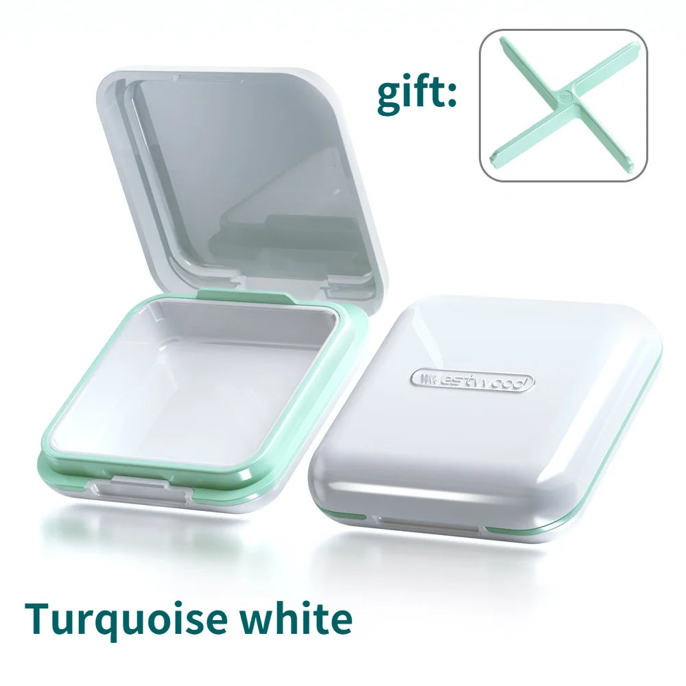 High Quality Orthodontic Retainer Braces Storage Box Soaking Invisible Teeth Denture Cleaning Tooth Storage Portable Belt Case
