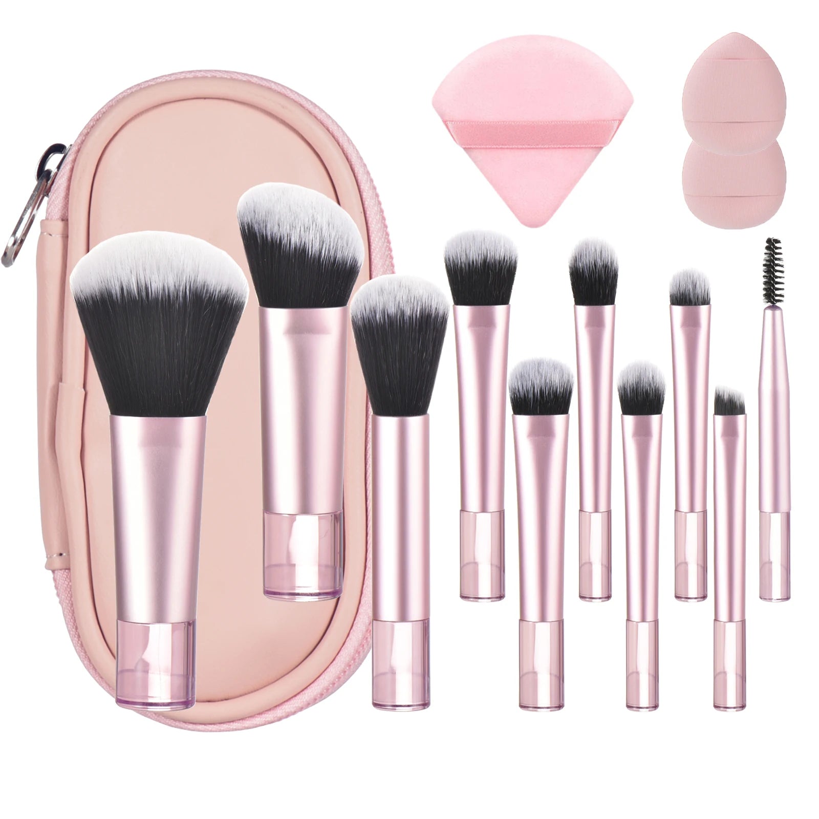10 Color Mini Makeup Brush Travel Portable Makeup Tool Makeup Puff - Palm Brush Professional Makeup Tool Set Christmas Gift - My Store