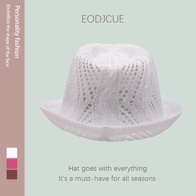 Fashion Summer Hat Panama Wide Brim Fedora Jazz Hat Men Outdoor Sun Hat Retro Bowler Hats Gorro