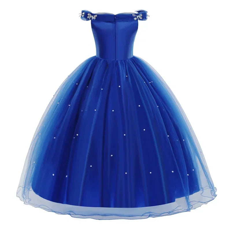 Girls Cinderella Dress Christmas Halloween Party Princess Costumes Kids Birthday Gown Dresses