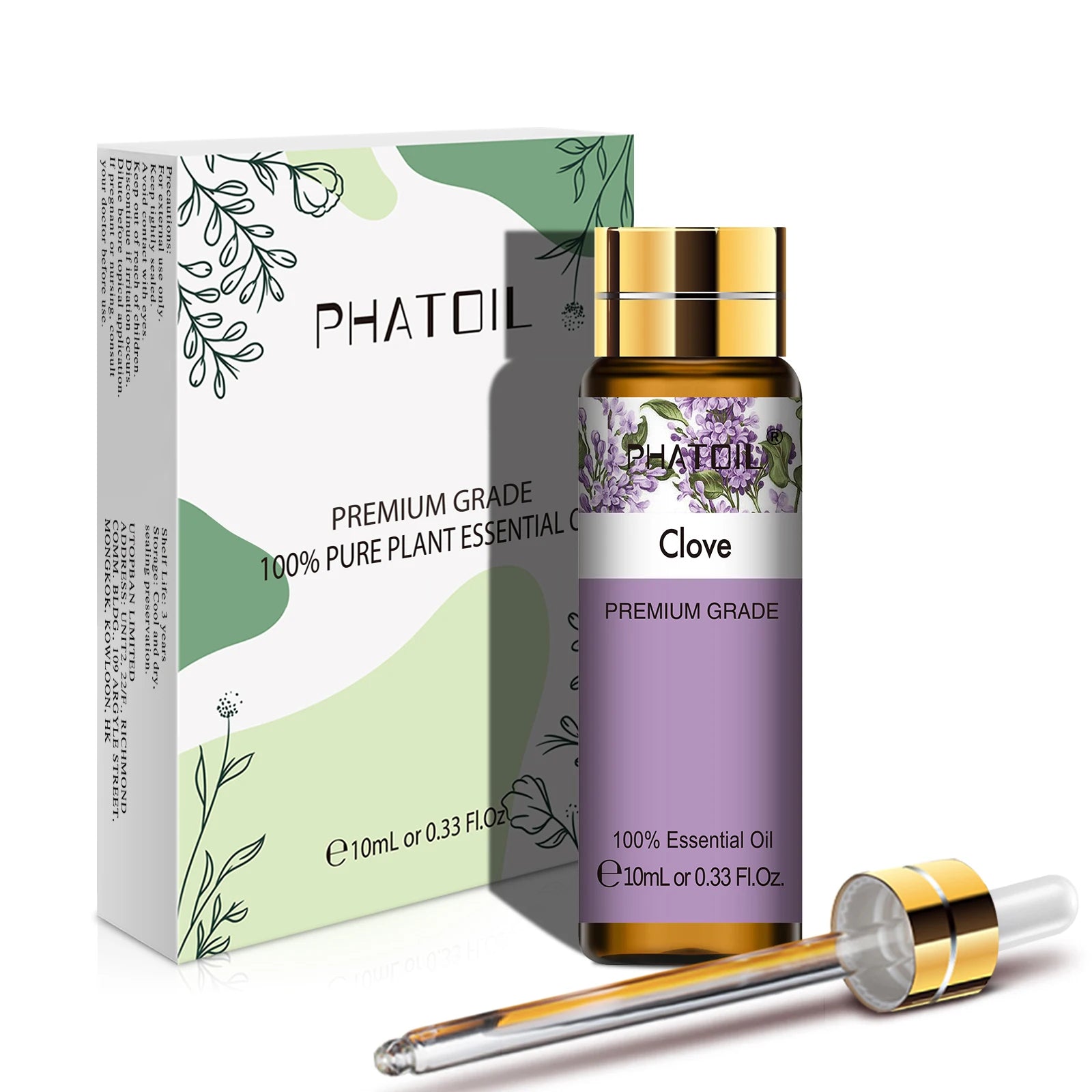 PHATOIL 10ML Rose Vanilla Neroli Spearmint  Pure Natural Essential Oils Diffuser Massage Spa Candles Soaps Aroma Fragrance Oil