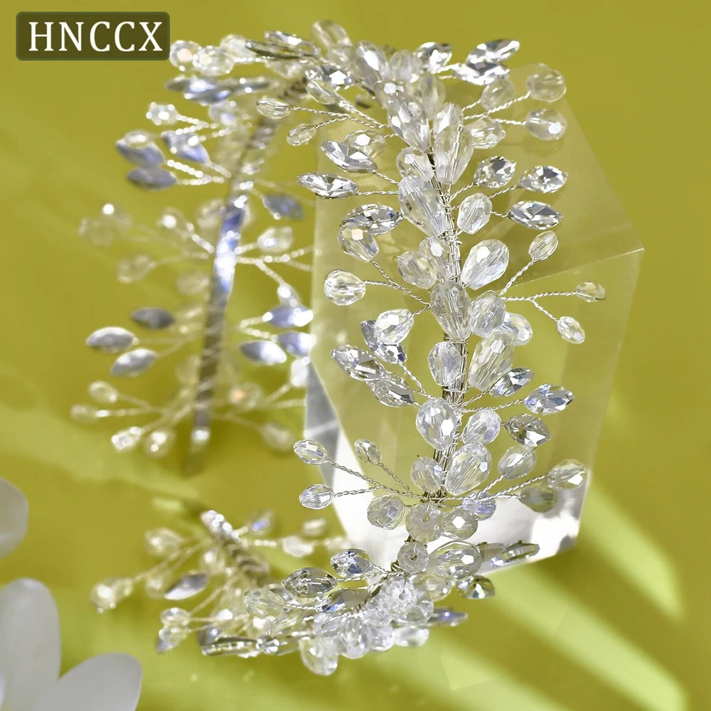 HNCCX Silver Color Alloy Leaves Hair Accessories for Elegant Girls Bride Bridal Wedding Hair Accessories Headpieces Gift CP603