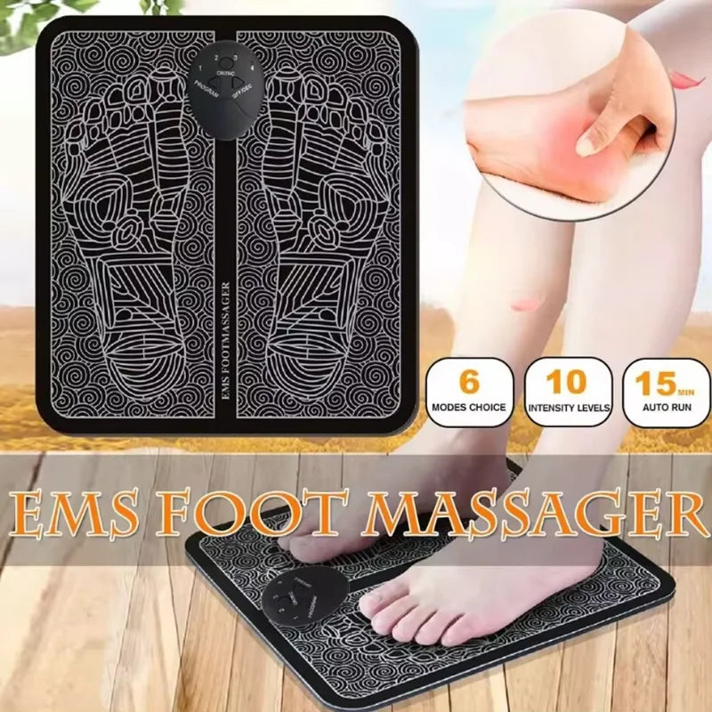 Electric EMS Foot Massager Mat Tens Massageador Pes Electroestimulador Muscular Health Care Relaxation Terapia Fisica Massage