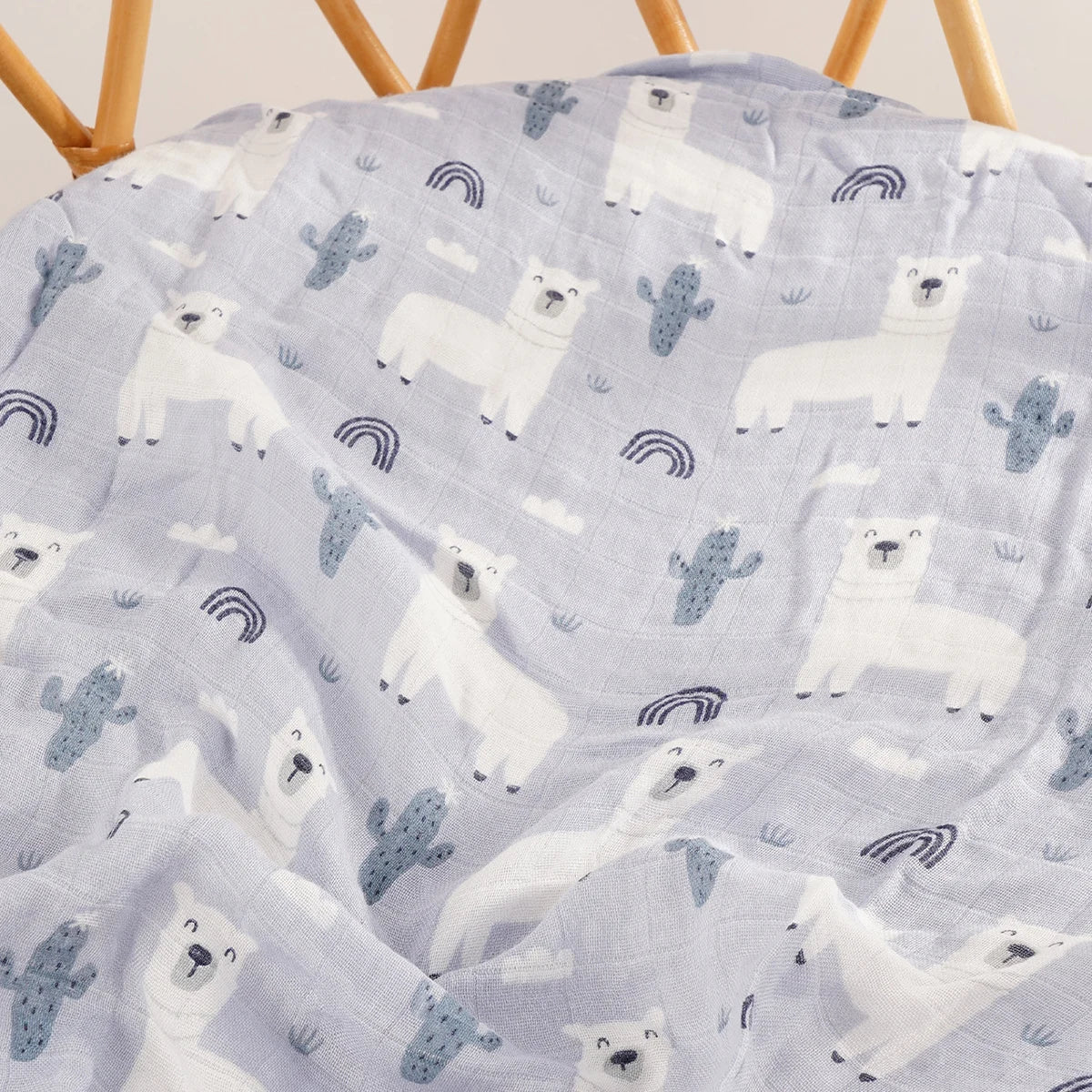 HappyFlute  Bamboo Cotton Baby Muslin Swaddle Baby Blanket Soft Baby Towel Wrap