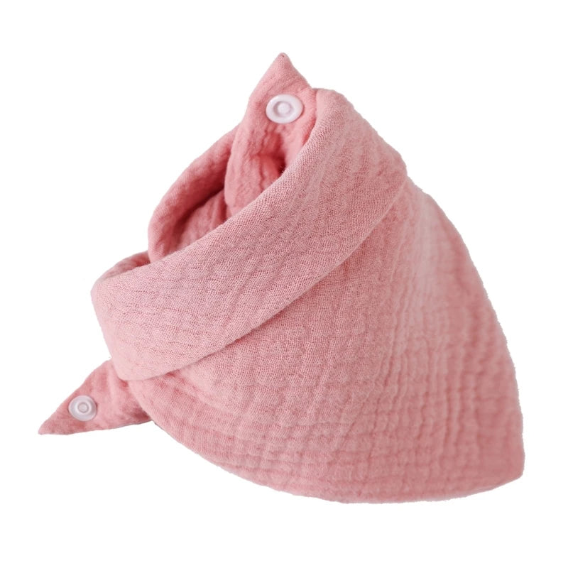 Baby Infant Cotton Bib Solid Color Triangle Scarf Feeding Saliva Towel Bandana Burp Cloth Boy Girl Babies Accessories Newborn