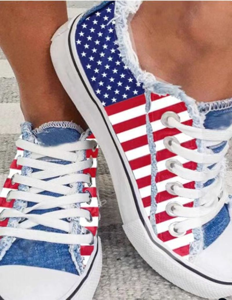 Flat Sneakers Shoes Round Toe Casual Canvas Shoes - My Store