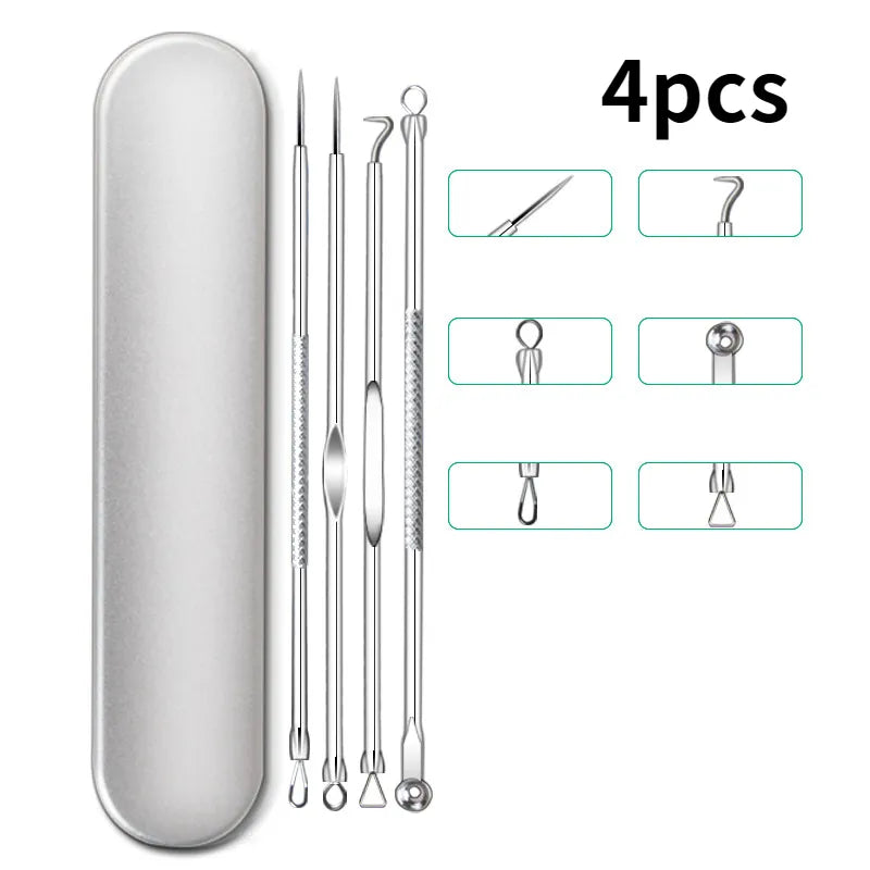 11/8/6/4pcs Acne Blackhead Removal Needles Black Dots Cleaner Black Head Pore Cleaner Deep Cleansing Tool Face Skin Care Tool