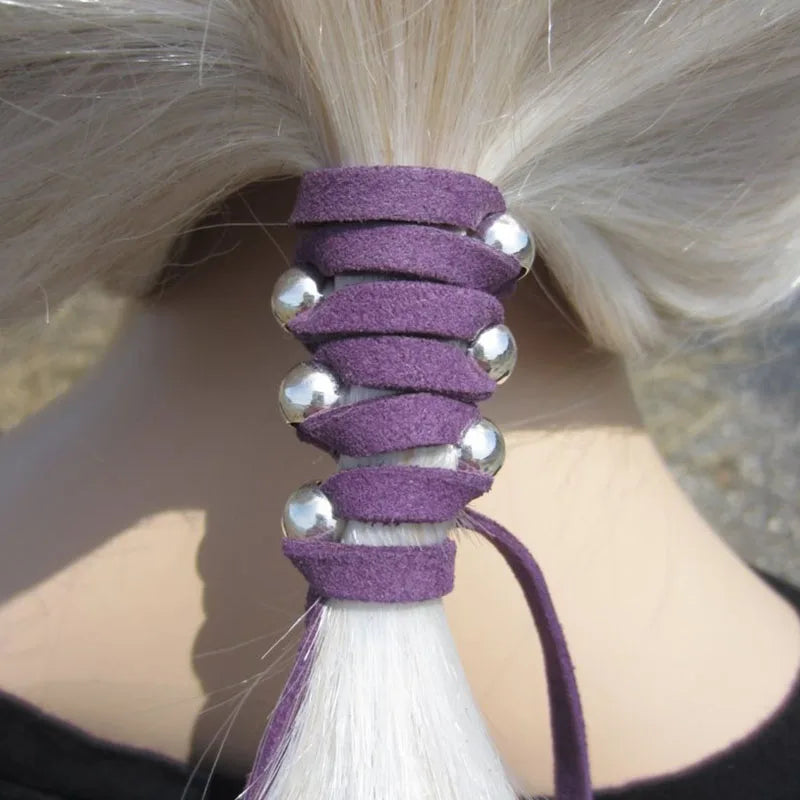 Hair Accessories Skull Jewelry Leather Ties Ponytail  Hair Glove Wrap